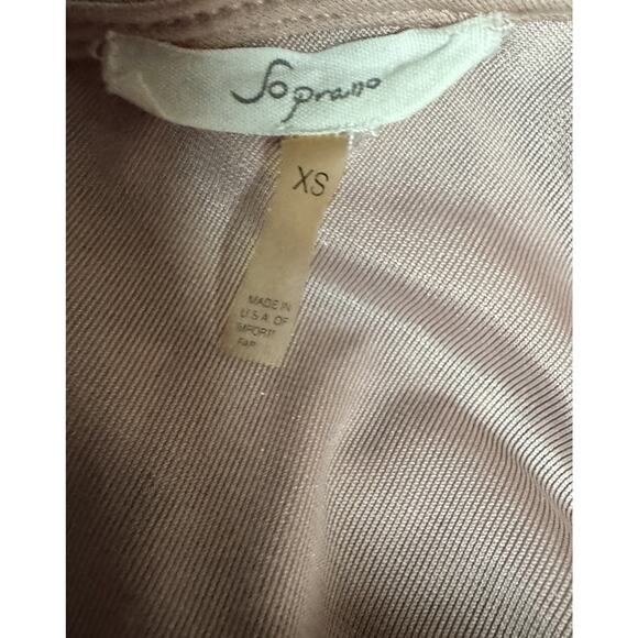 Y2K Crushed Velvet Bubblegum Pink Babydoll Boho Peplum Tank Top Soprano Size XS - Picture 4 of 5